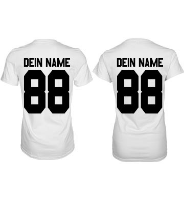 Name und Zahl T-Shirt Set selbst gestalten
